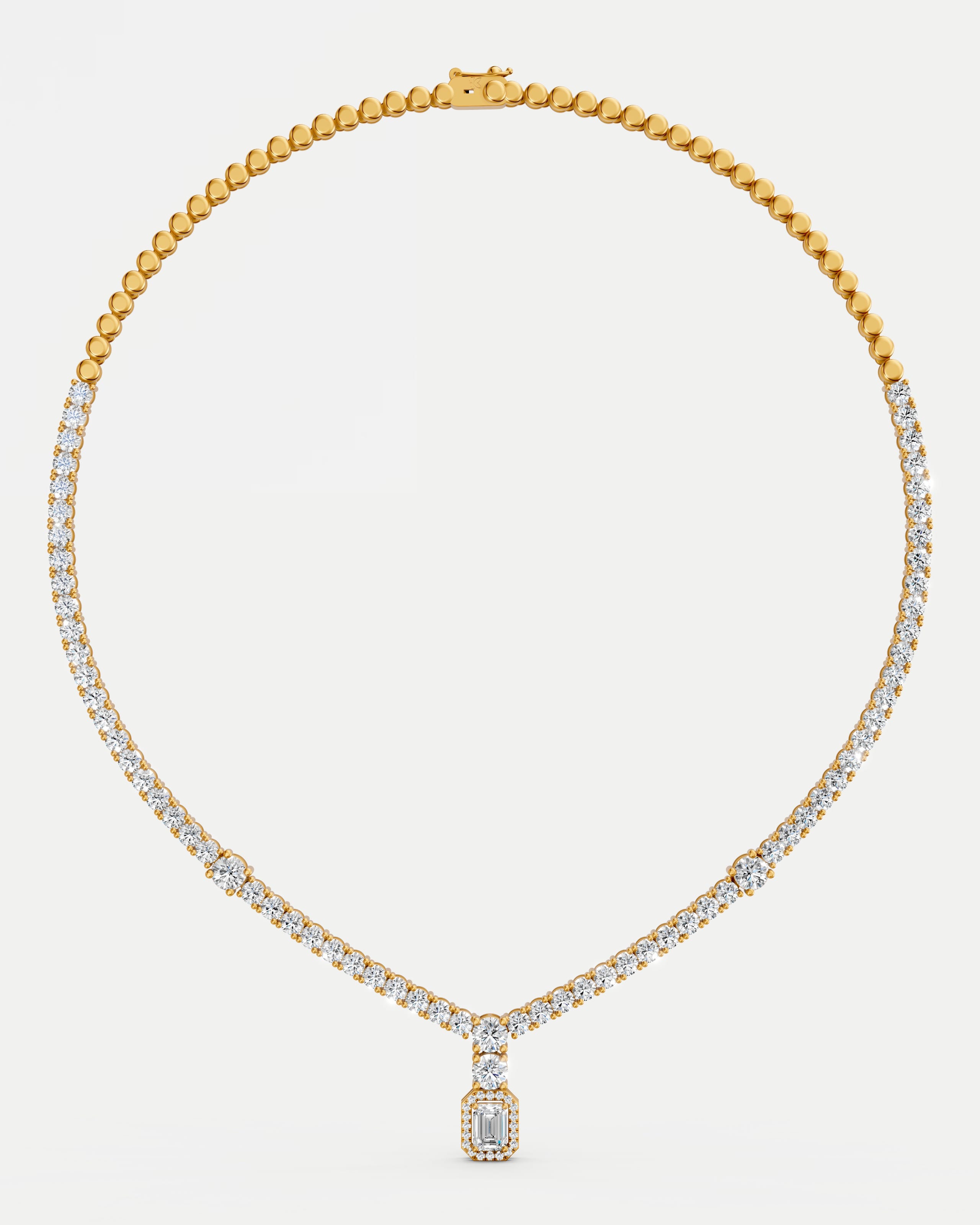 Empress Glow Cluster Lab Grown Diamond Necklace Set
