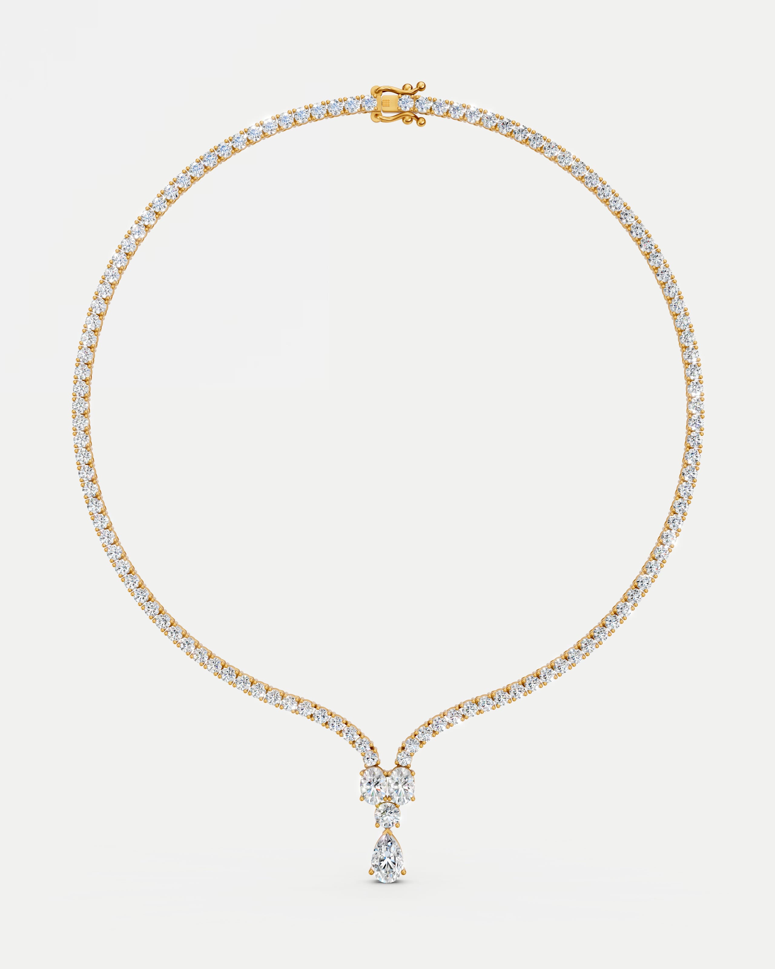 Empress Star Cluster Lab Grown Diamond Necklace Set