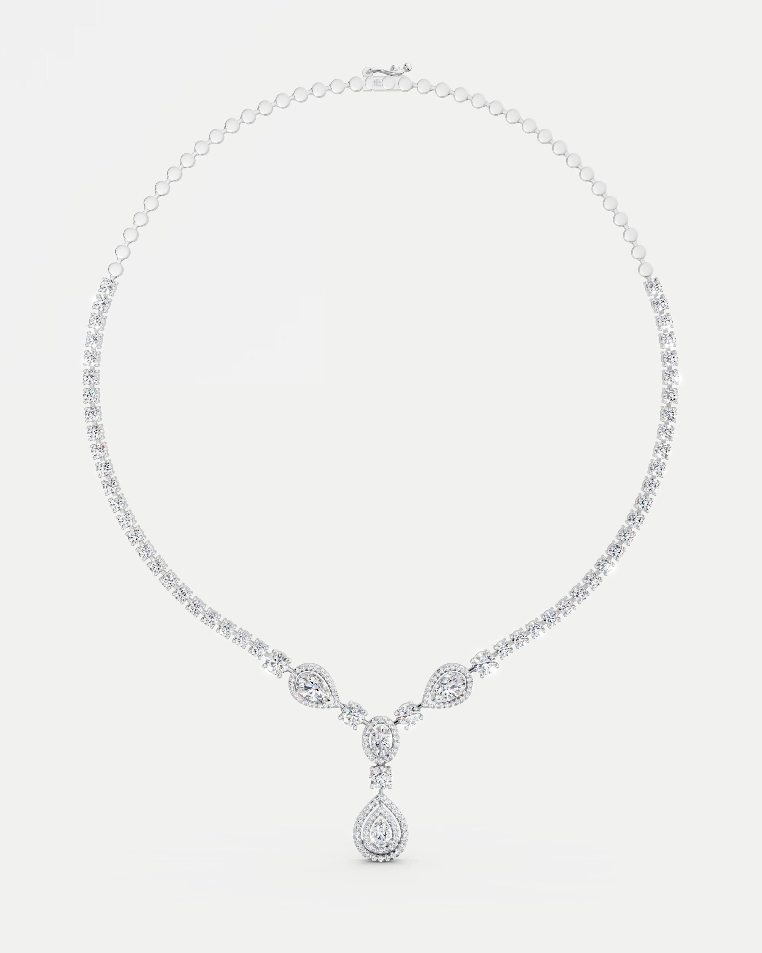 Empress Eclat Cluster Lab Grown Diamond Necklace Set