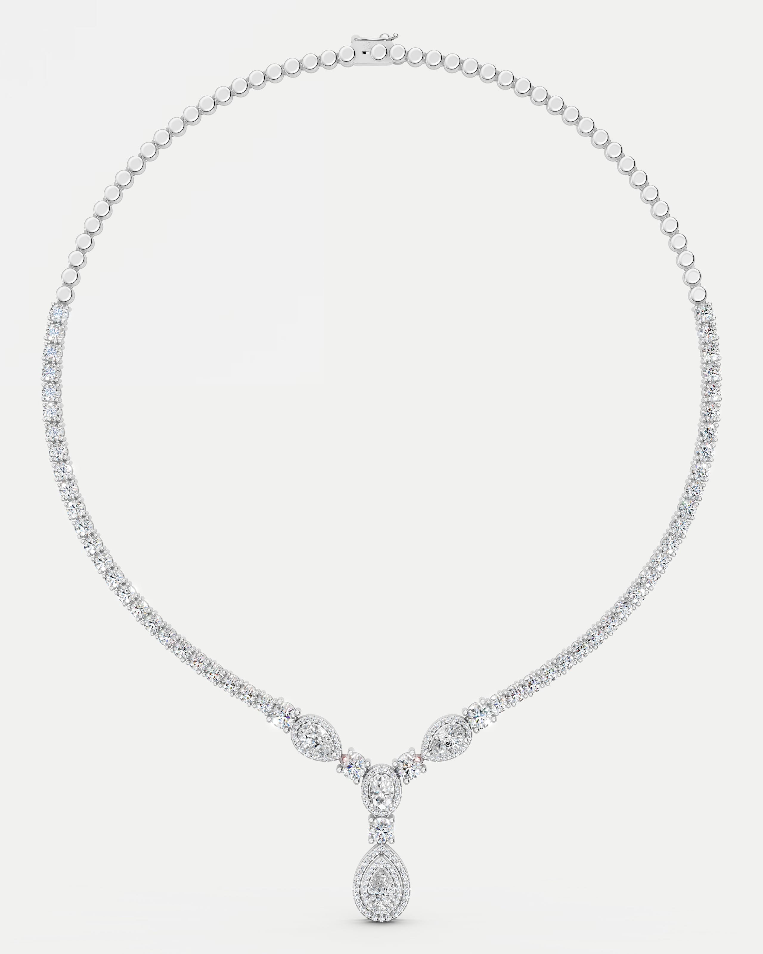 Empress Reverie Cluster Lab Grown Diamond Necklace Set