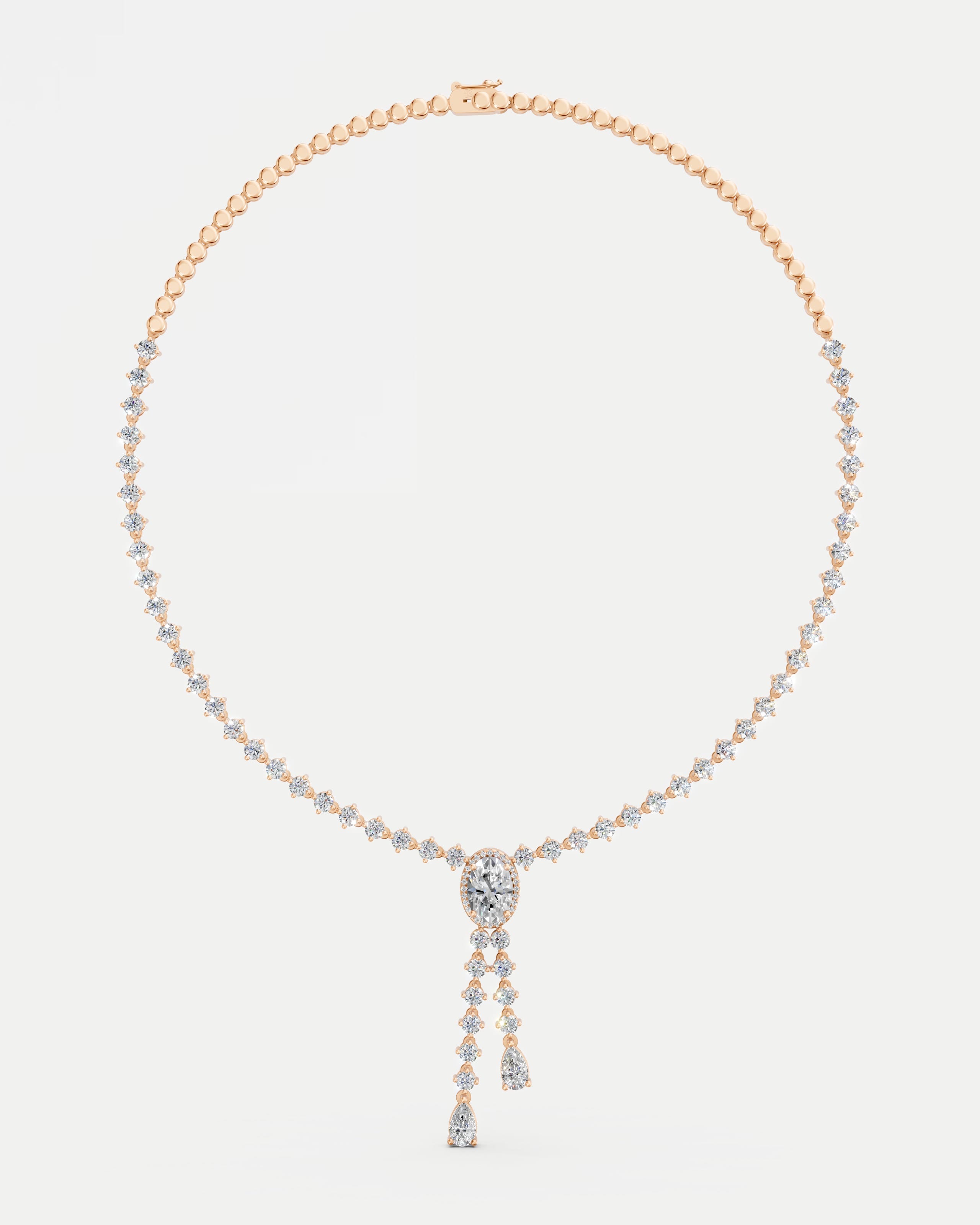 Empress Ivory Solitaire Lab Grown Diamond Necklace Set