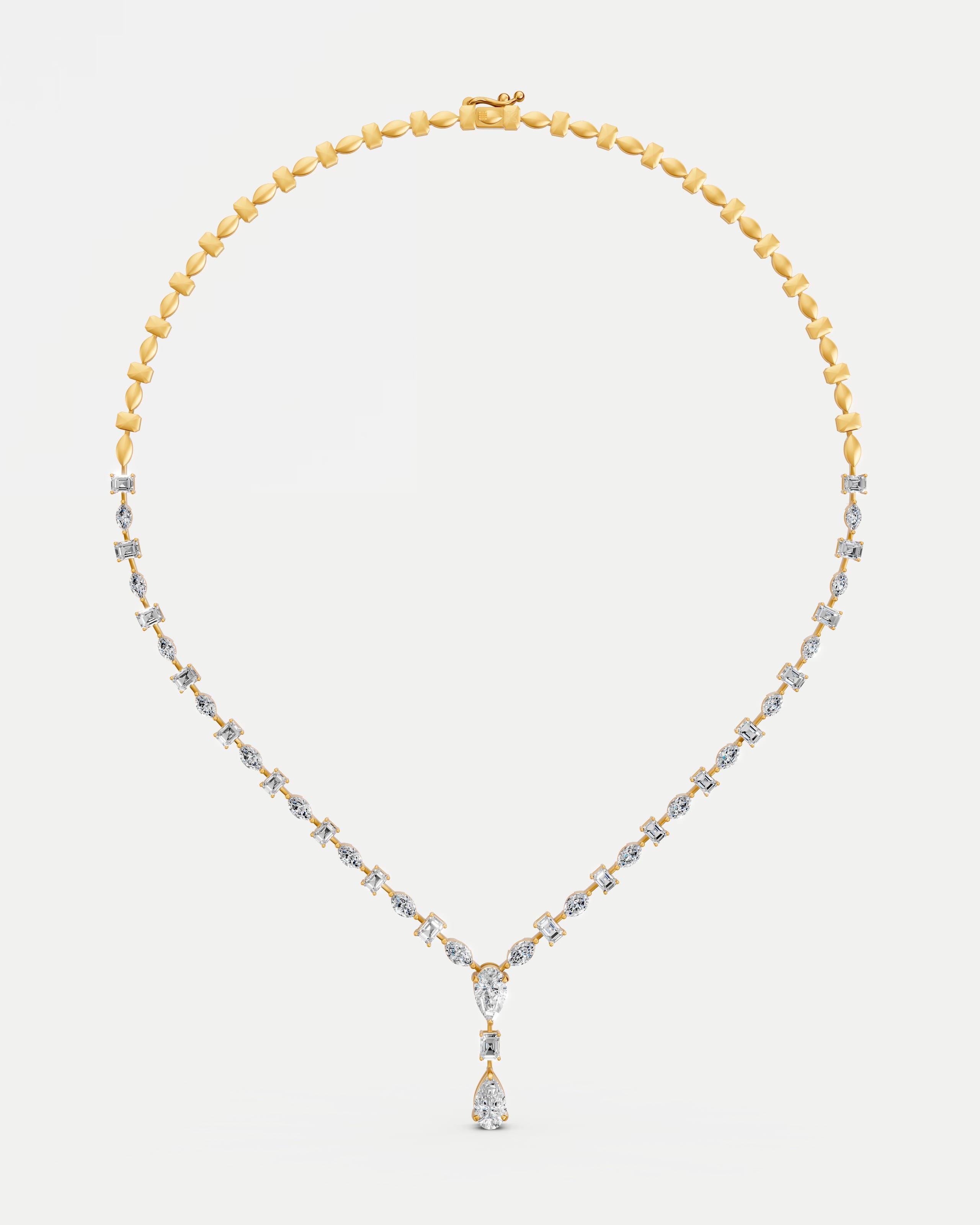 Empress Rose Cluster Lab Grown Diamond Necklace Set